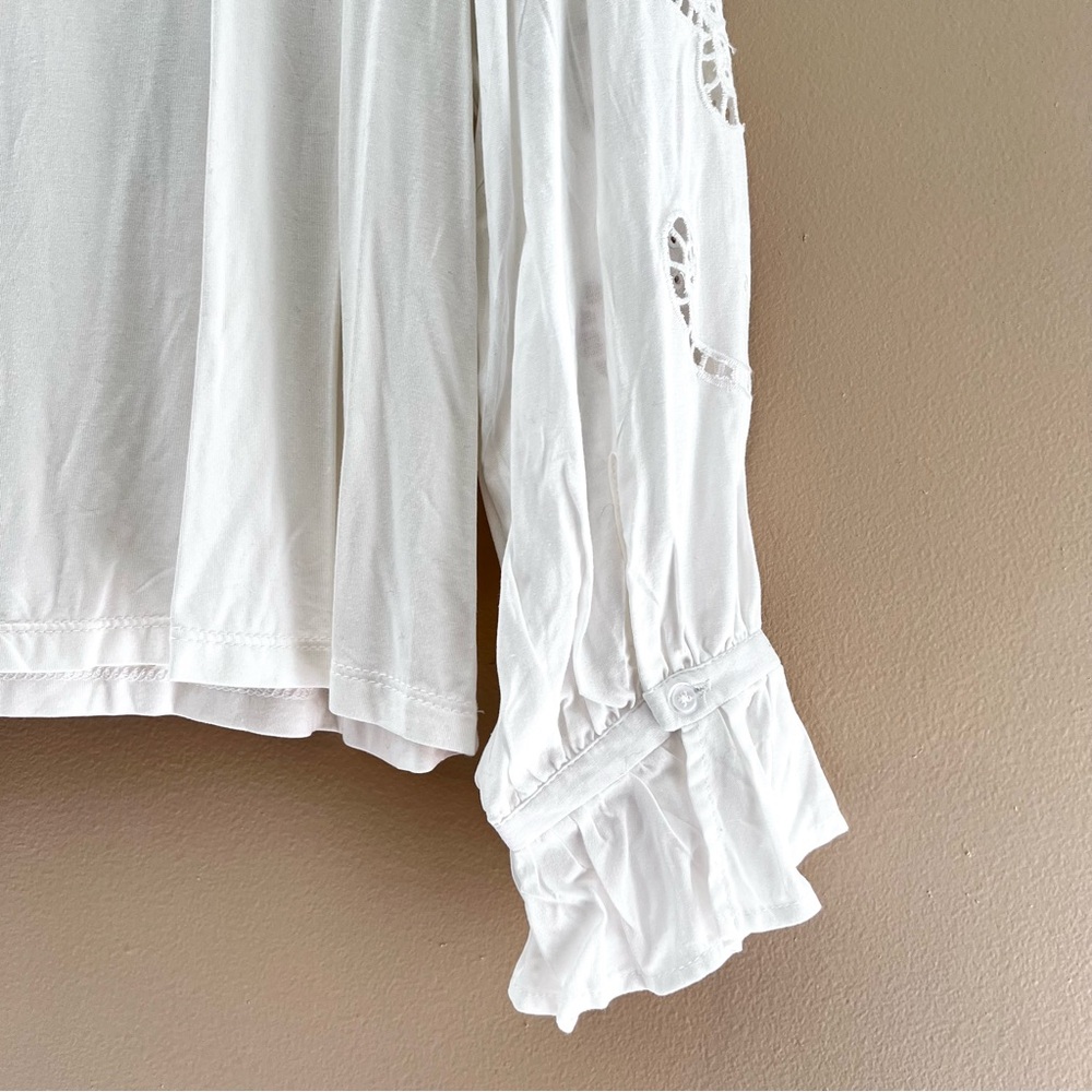 NWT Anthropologie Lace Bow-Neck Blouse - Picture 9 of 12